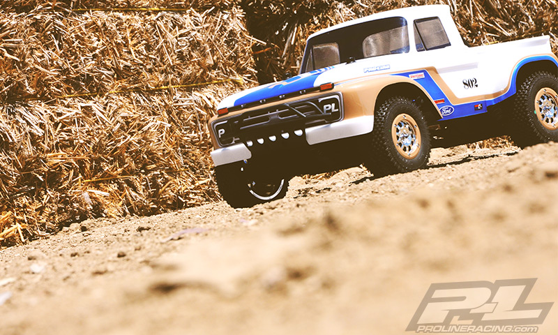PRO-3408-00 1/10 1966 Ford F-100 Clear Body: Short Course (ใส่ได้กับ Slash2WD, Slash4X4 ต้องเปลี่ยนเสาบอดี้)