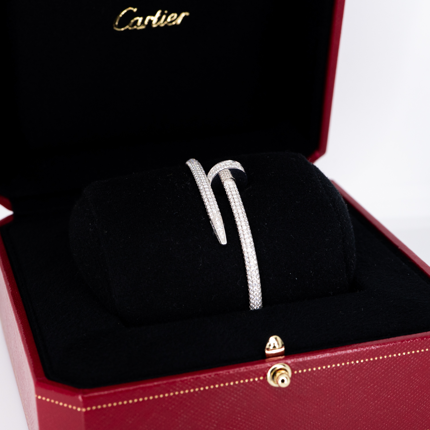 **Sold** แหวน Cartier Juste Un Clou Bracelet with Pave Diamond ทองขาว18K ไซส์ 16# (Used) +กล่องและการ์ดไทย2022