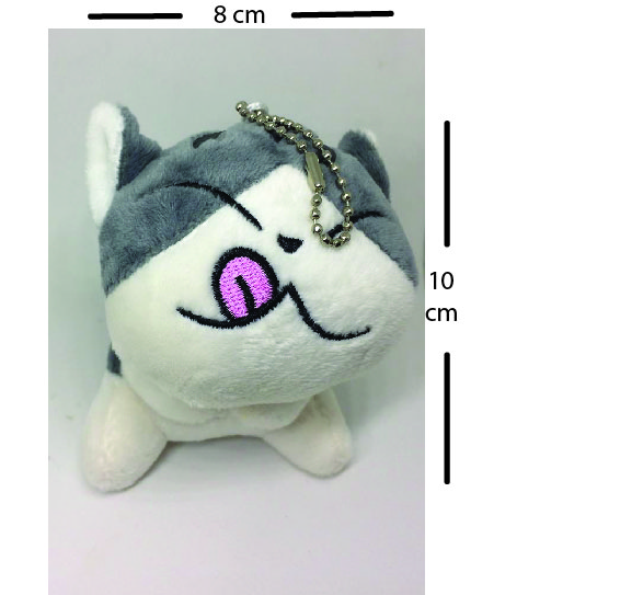 พวงกุญแจแมวจี้หลับตาแลบลิ้น