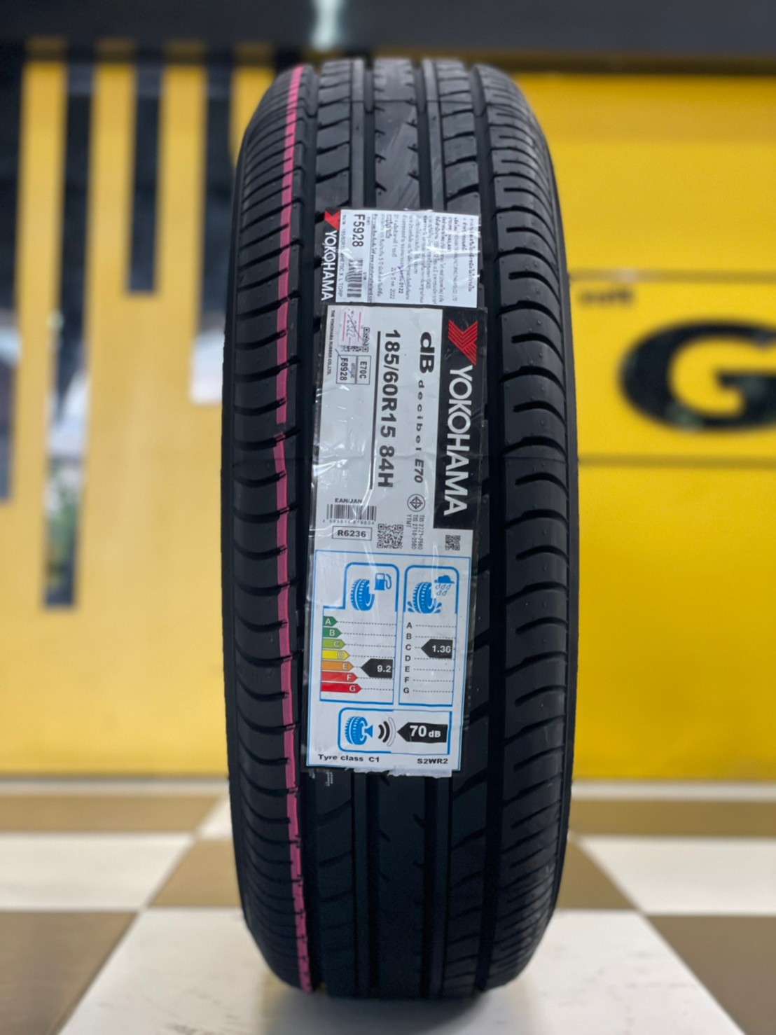 ยางใหม่YOKOHAMA ADVAN DB E70 185/60R15 ยางใหม่2022