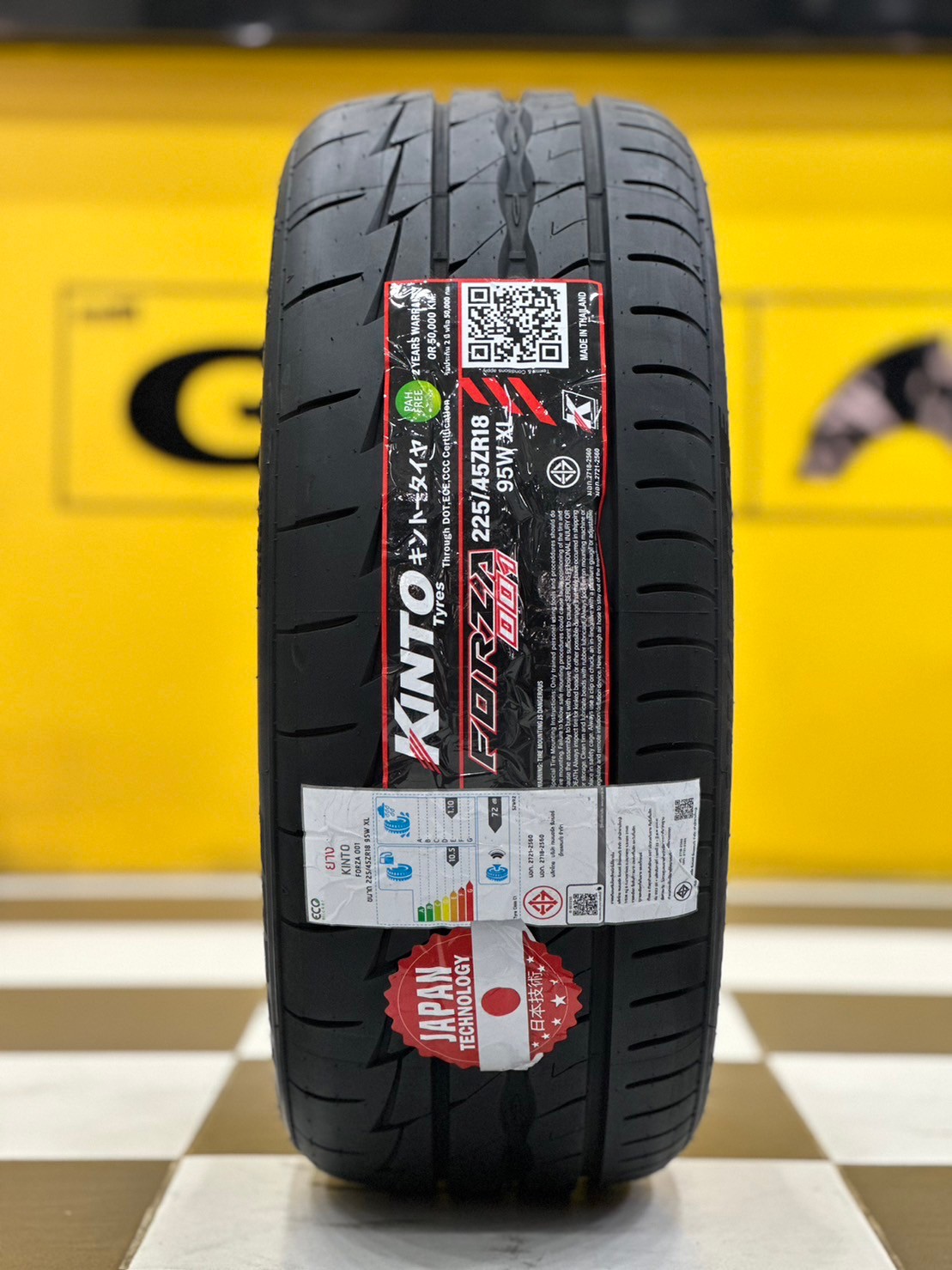 KINTO FORZA 001 Treadwear 280 225/45R18 ยางใหม่ปี2024
