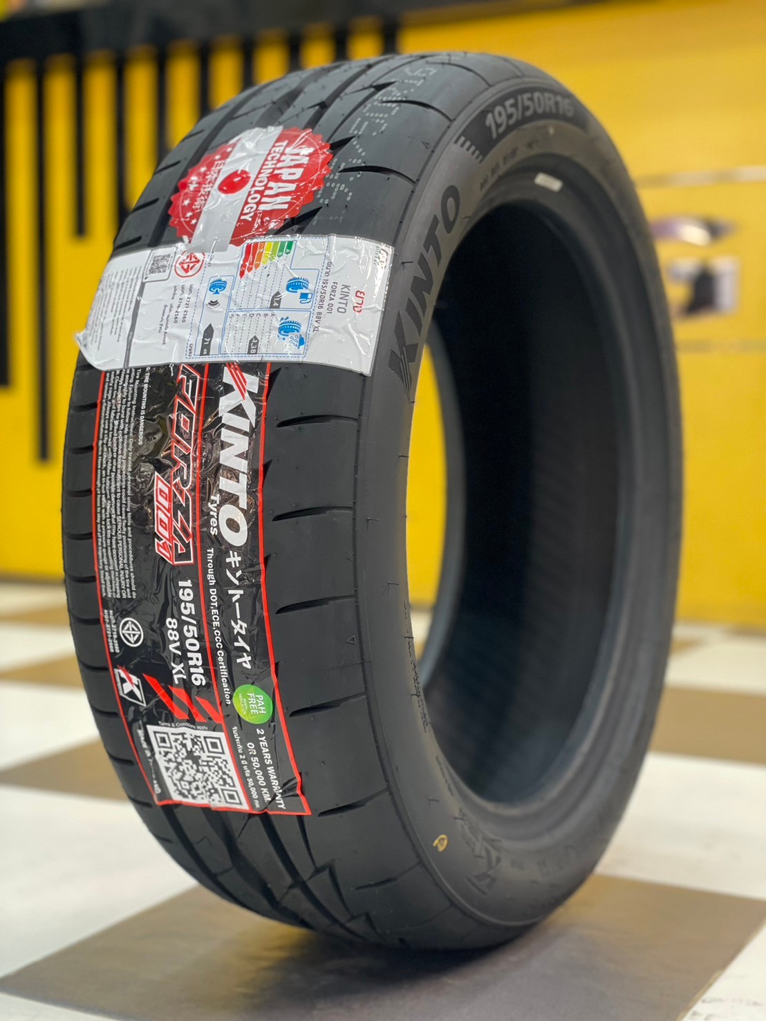 #ยางคินโต๊ะ #KINTO FORZA 001 Treadwear 280 195/50R16 ยางใหม่ปี2024