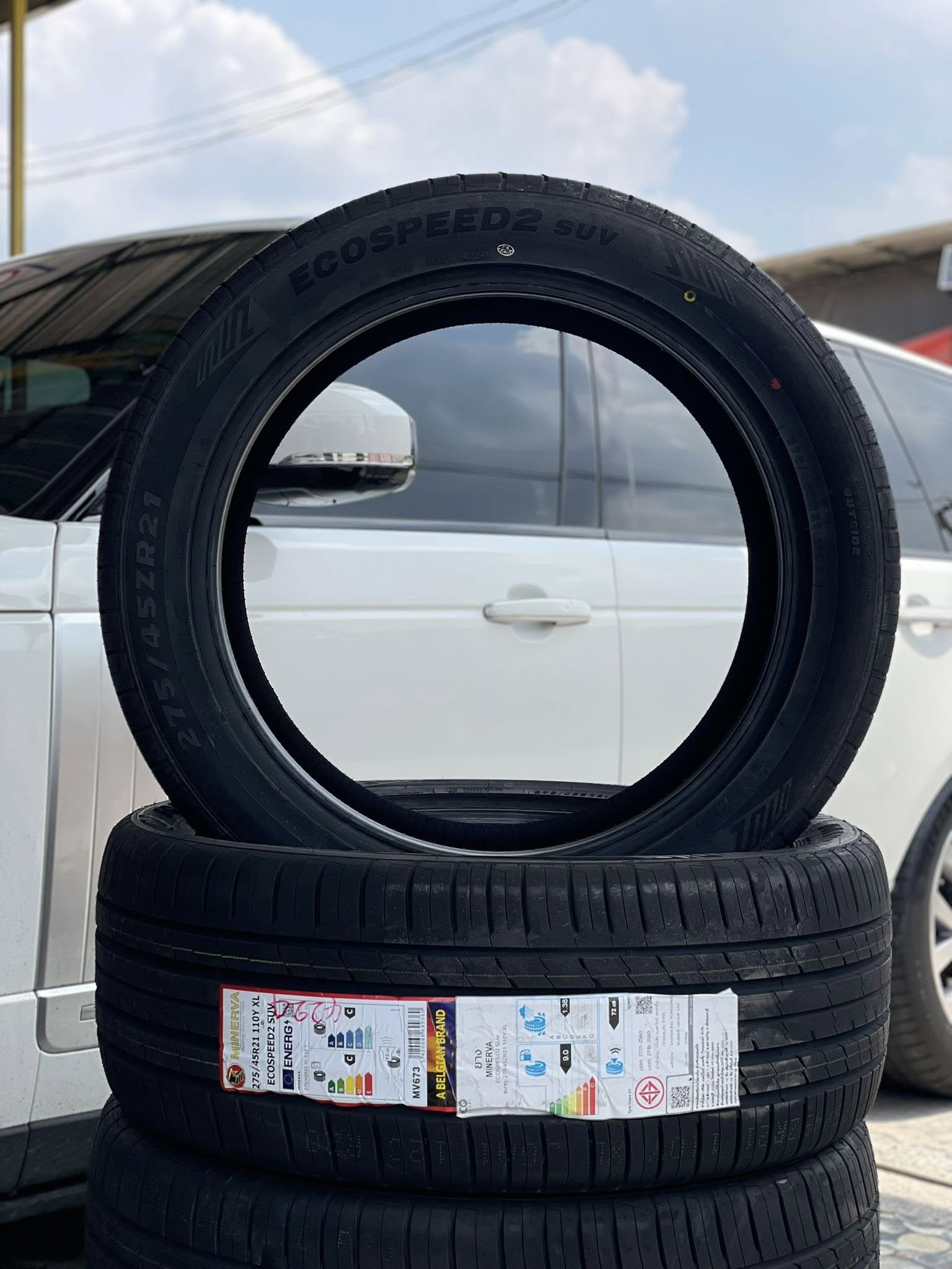 🛞 #LandRover_PangeRover_P400e 🚘เปลี่ยนยาง 🛞🐘#MINERVA_ECO SPEED2 SUV 375/45R21 ❤️ 🛞 #ยางสมรรถนะสูง นุ่มเงียบ