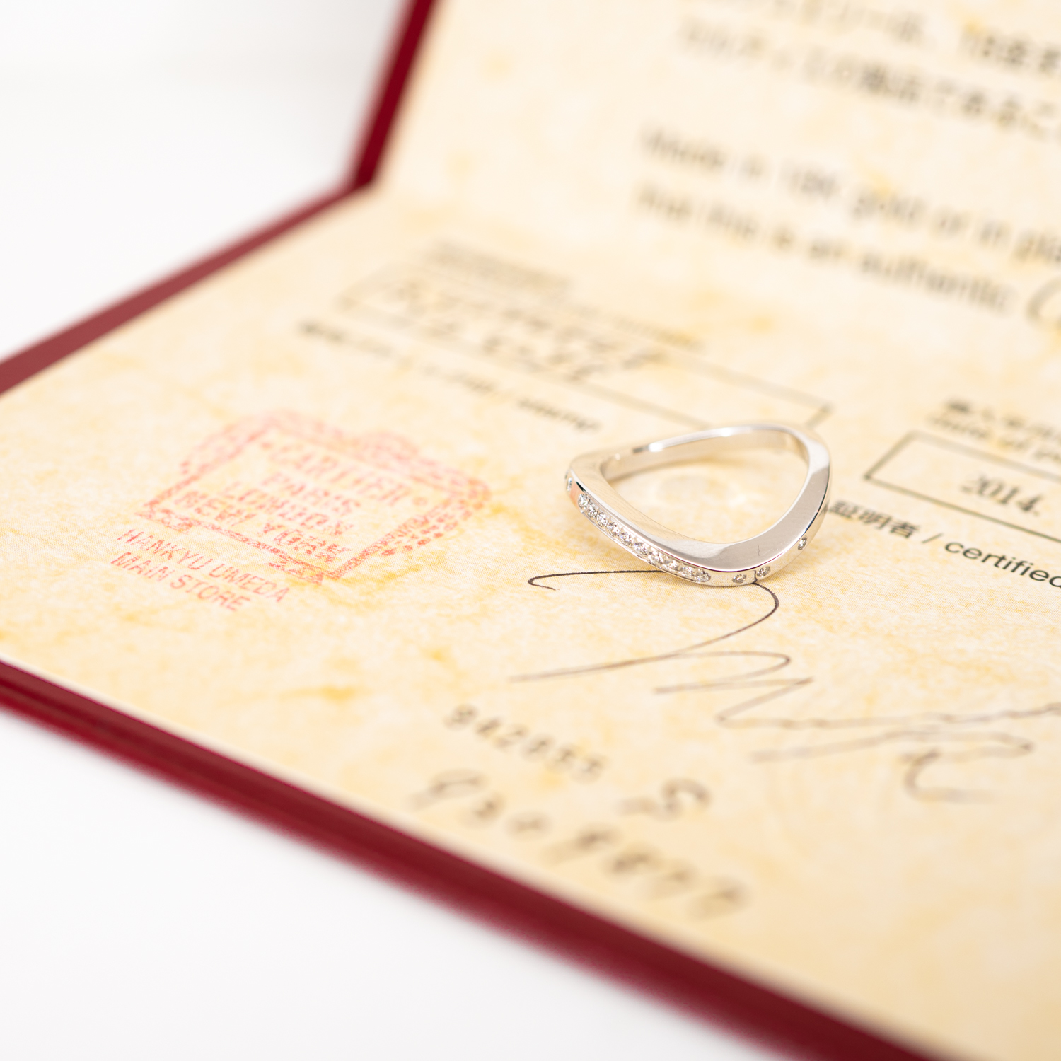 แหวน Cartier Paris Nouvelle Glamorous Ring ทองคำขาว 18K ไซส์48# +กล่องและการ์ด (Used)