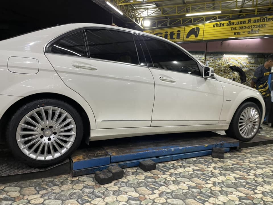 เปลี่ยนยาง🚗#BENZ_C200🚘 🛞#ยางจีที #ยางสปอร์ตสมรรถนะการขับขี่สูง 🛞 🛞#Giti_SportS2 225/45R17🛞