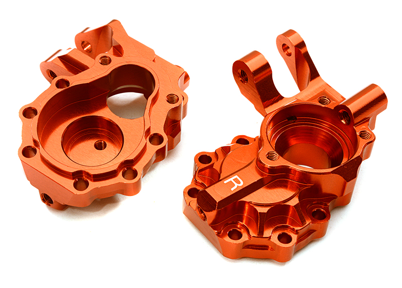 INT-C27989RED Machined Alloy Front Inner Portal Drive Housings for Traxxas TRX-4 Crawler