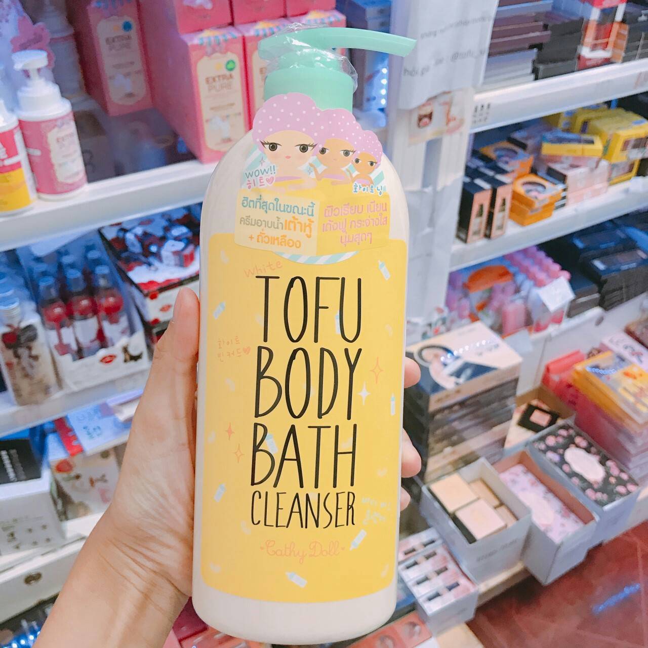 Cathy Doll Tofu Body Bath Cleanser 750ml. ครีมอาบน้ำเต้าหู้+ถั่วเหลือง