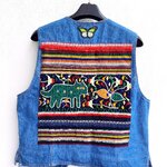 เสื่อกั๊กยีนส์ แต่งผ้าตีนเจ ลายแมว