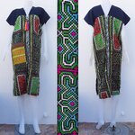 เดรสทรงกะเหรี่ยง ผ้าม้งลายโบราณ