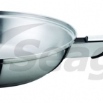 100358024 กระทะด้ามสเตนเลส 24 ซม.ตราซีกัล นกนางนวล พร้อมแผ่นกระจายความร้อน ใช้กับเตาอินดักชั่นได้