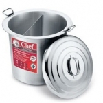 272362 หม้อก๋วยเตี๋ยว ปลอดสารตะกั่ว Chef 36 ซม. 2 ช่อง ตราหัวม้าลาย