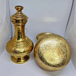 กรวดน้ำหัวโต จัมโบ้ ตอกลายกลีบบัวหลวง รุ่นพิเศษ ขันพานแยกชิ้น เอกลักษณ์เฉพาะเรา pemium & Luxury