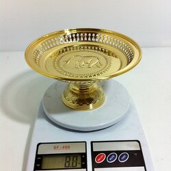  โตกโปร่งขอบม้วน 6 นิ้ว กลางช้างนูน 