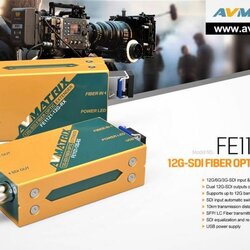AVMatrix FE1121-12G 10km 12G-SDI Fiber Optic Extender
