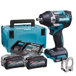 ชุดบล็อกไร้สาย 40V 1/2" 760Nm. No.TW007GM204 MAKITA (รวมแบตเตอรี่และแท่นชาร์จ)