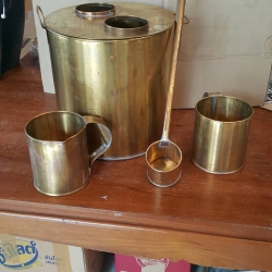 ชุดหม้อต้มกาแฟ ทองเหลืองอย่างดี