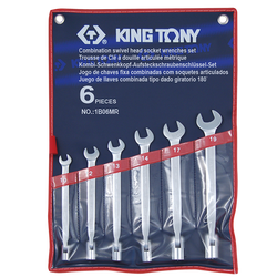 ชุดประแจปากตายข้างบ๊อก 6 ตัวชุด รุ่น 1B06MR KING TONY