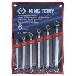 ชุดประแจแหวน คอ 45 องศา รุ่น 1606MR KING TONY