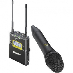 SONY UWP-D12 wireless microphone package with handheld transmitter