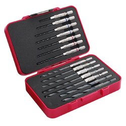 ชุดดอกสว่านในกล่อพลาสติก ขนาด 1.5 - 7.0 mm. แกนหกเหลี่ยม 6.35 mm No.AMD-14S VESSEL