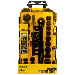ชุดลูกบล็อก 23 ชิ้น 1/2″ Drive Metric/SAE รุ่น DWMT74739 DEWALT