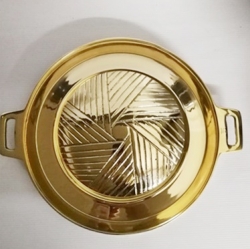  กระทะบาร์บีคิว เบอร์ 16 เนื้อทองเหลืองหล่อหนา 