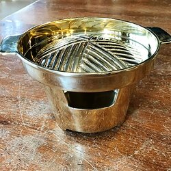  กระทะบาร์บีคิว เล้กสุด พร้อมเตา นื้อทองเหลืองหล่อหนา 