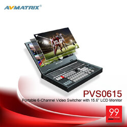 AVMatrix PVS0615 Portable 6-Channel Video Switcher with 15.6" LCD Monitor