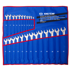 ชุดประแจแหวนข้างปากตาย ตัวยาว แบบ 24 ตัวชุด รุ่น 12B4MRN KING TONY