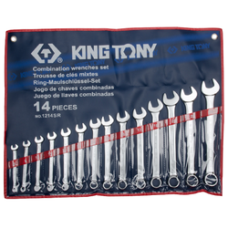 ชุดประแจแหวนข้าง-ปากตาย แบบหุน รุ่น 1214SR KING TONY