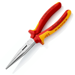 คีมปากแหลม ด้ามกันไฟฟ้า 1000V ขนาด 8" No.26 16 200 KNIPEX