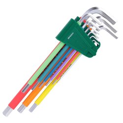 ชุดประแจหกเหลี่ยมหัวตรงกันลื่น 9 ชิ้น No.09103CH SATA