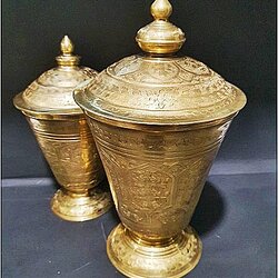 โกศพิมพ์ใหม่ เบอร์1 ตอกลายกลีบบัว โกศทองเหลืองไทย premium