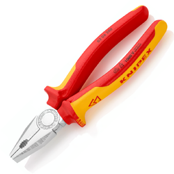 คีมปากจิ้งจก (6",7",8") ด้ามกันไฟ 1000V No. 0306160/0306180/0306200 KNIPEX