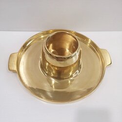  กระทะโคขุนทองเหลือง จุ่มดาด ขนาดมาตรฐาน เกรด A แท้ 