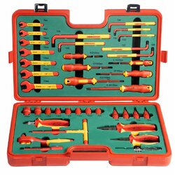 ชุดเครื่องมือช่างสำหรับซ่อมรถยนต์ไฟฟ้าและอุปกรณ์ไฟฟ้า 39 ชิ้น No.09933 SATA