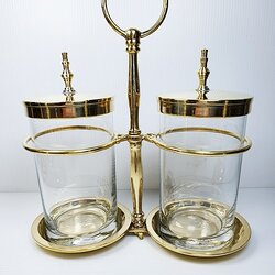 ชุดพวงแก้วทองเหลือง พร้อมแก้วใส ตามภาพ