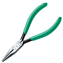 คีมปากแหลม มินิ ด้ามเขียว มีตัดลวด ขนาด 5" No.HL-D04 KEIBA