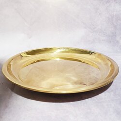 ถาดทองเหลืองหล่อหนาเบอร์ 10 ขอบแบ สวยงาม