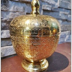 ขัน ร๕ ฝาจุก 5 นิ้ว ตอกลายดอกมะลิล้วน