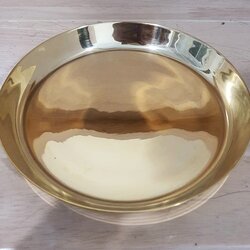 ถาดทองเหลืองหล่อหนา 7 นิ้วครึ่ง ผิวเรียบ