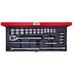 ชุดบล็อก ขนาด 3/8"(มิล) 12P 22 ตัวชุด No.3023MR KING TONY