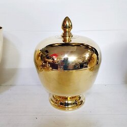  ขัน ร๕ ฝาจุก 5 นิ้ว ขันน้ำมนต์์เนื้อทองเหลือง ฝาปิดหัวจุก 