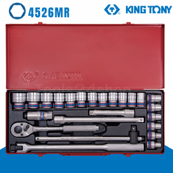 KING TONY ชุดลูกบ๊อก 24ตัวชุด 1/2" 6เหลี่ยม No.4526MR