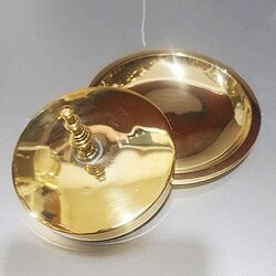 ฝาครอบแก้วทองเหลือง 8 cm พร้อมจานรองแก้ว