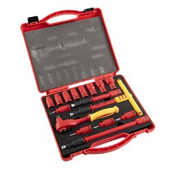 ชุดเครื่องมือป้องกันไฟฟ้า VDE 16 ชิ้น 3/8" No.09268 SATA
