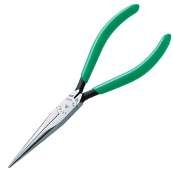 คีมปากแหลม ยาว มินิ ด้ามเขียว ปากตรง ขนาด 6" No.HE-D05 KEIBA