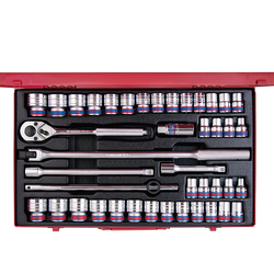 ชุดบ๊อก 2 ระบบ ขนาด 1/2" 42ตัวชุด รุ่น 4542CR KING TONY