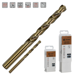 ดอกสว่านเจาะเหล็ก HSS ขนาด 1.0mm. - 4.0mm. No.KE-M35 KEIBA