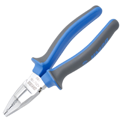 คีมปากจิ้งจก ด้ามฟ้า-เทา มีปีก ชุบโครเมี่ยม ขนาด 7" No.420/1ฺBI